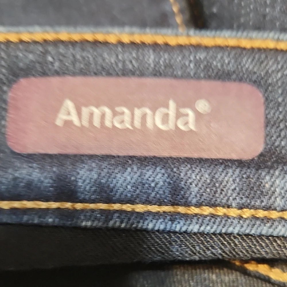 Gloria Vanderbilt Dark Blue Straight Leg Jeans - Picture 4 of 5